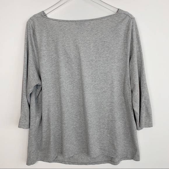 🌷Talbots Woman Petites Gray Drape Neck Sparkle 2X - Picture 2 of 7